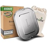 Blockhütte Premium Edelstahl Brotdose I 1400ml I Inkl Austauschdichtung und 2x Trennwand I Die...