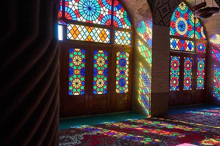 Backpacking im Iran Pinke Moschee in Shiraz