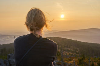 Silvia im Sonnenuntergang