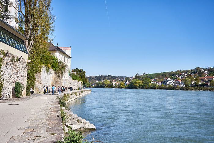 Inn-Kai und Inn-Promenade in Passau