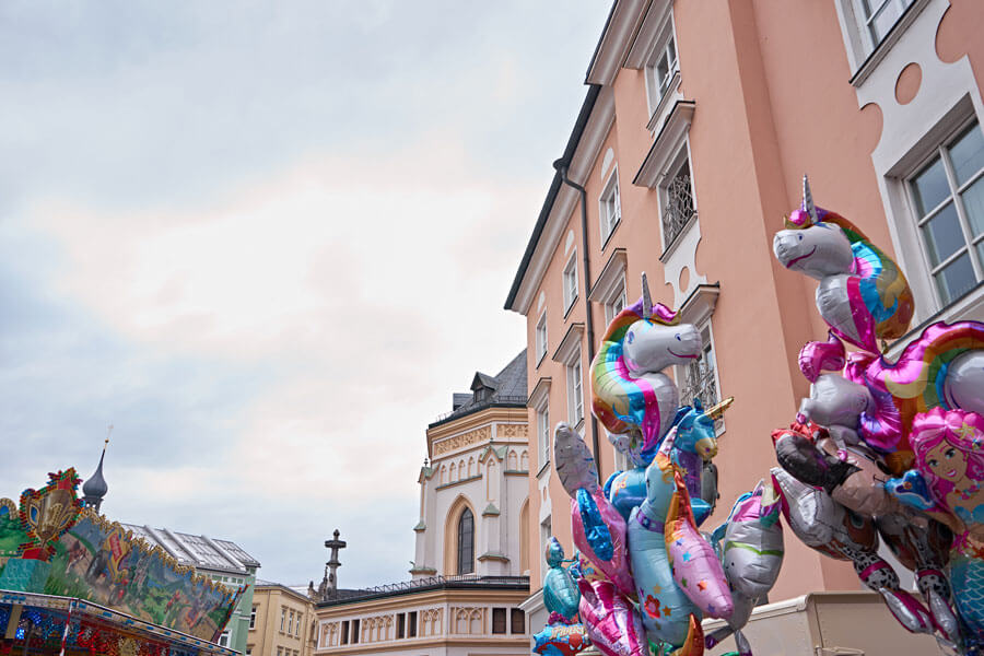 Ballons auf dem ludwigsplatz